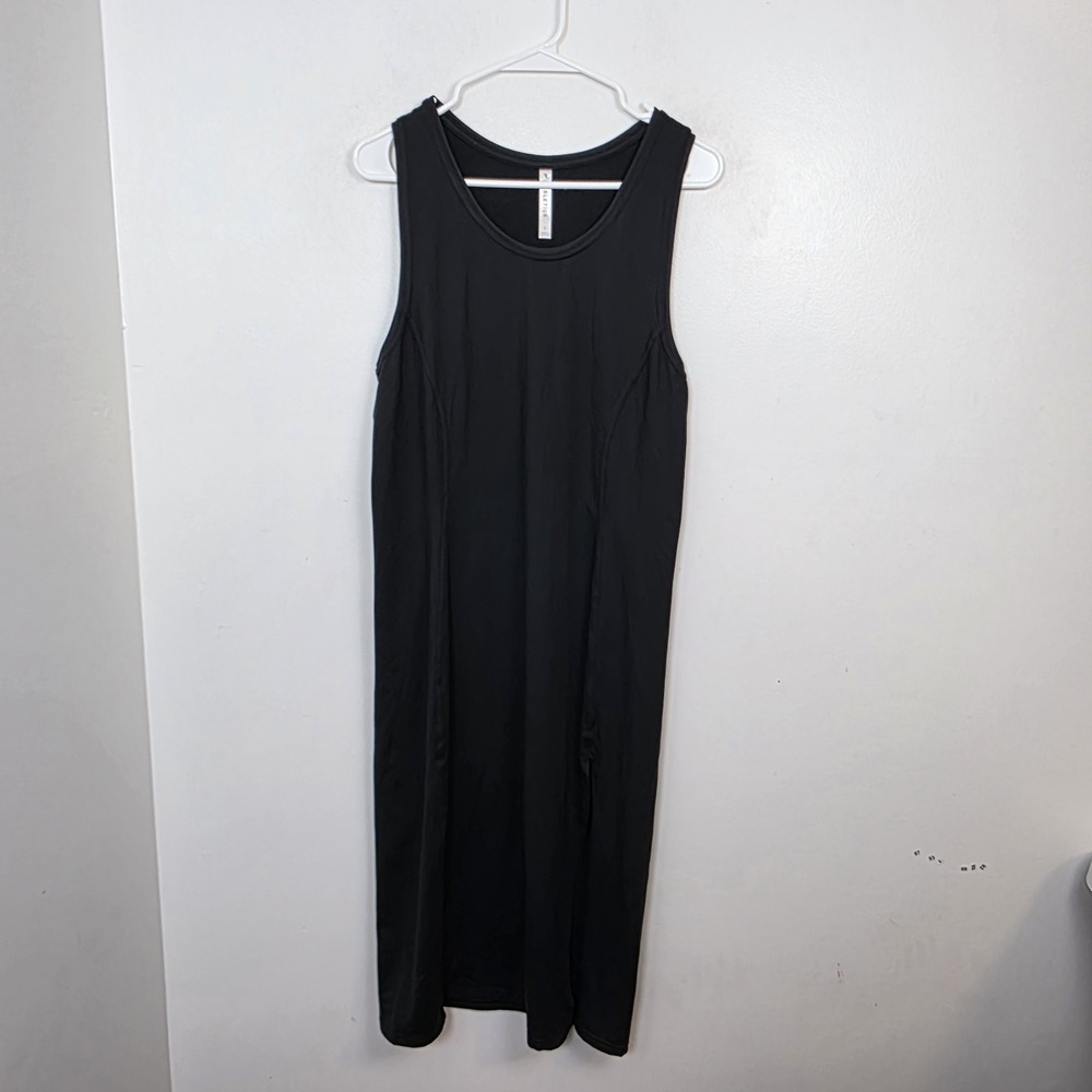Fabletics Black Sporty Stretchy Sleeveless Athleisure Midi Dress Size Small